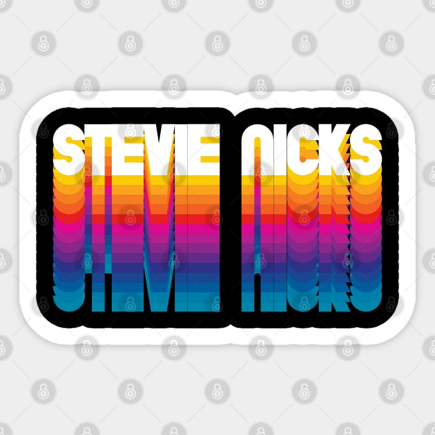 Retro Stevie Personalized Name Gift Retro Rainbow Style Sticker by Time Travel Style